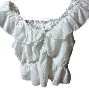 White Ruffled Blouse